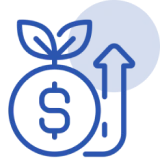 Investment increase graphic design