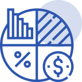 Financial data chart with dollar symbol